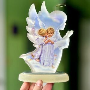 VTG Heavenly Messenger Faith Based Angel Figurine Standing Dainty Home Art